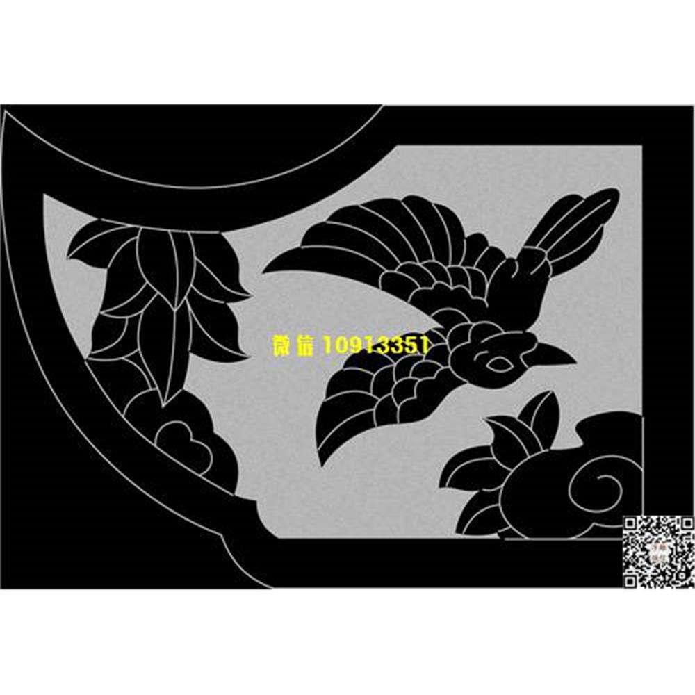 精雕图47墓碑耳朵精雕图线雕图线条图单线铣底图_电脑雕刻plt文泰矢量图精雕图浮雕图